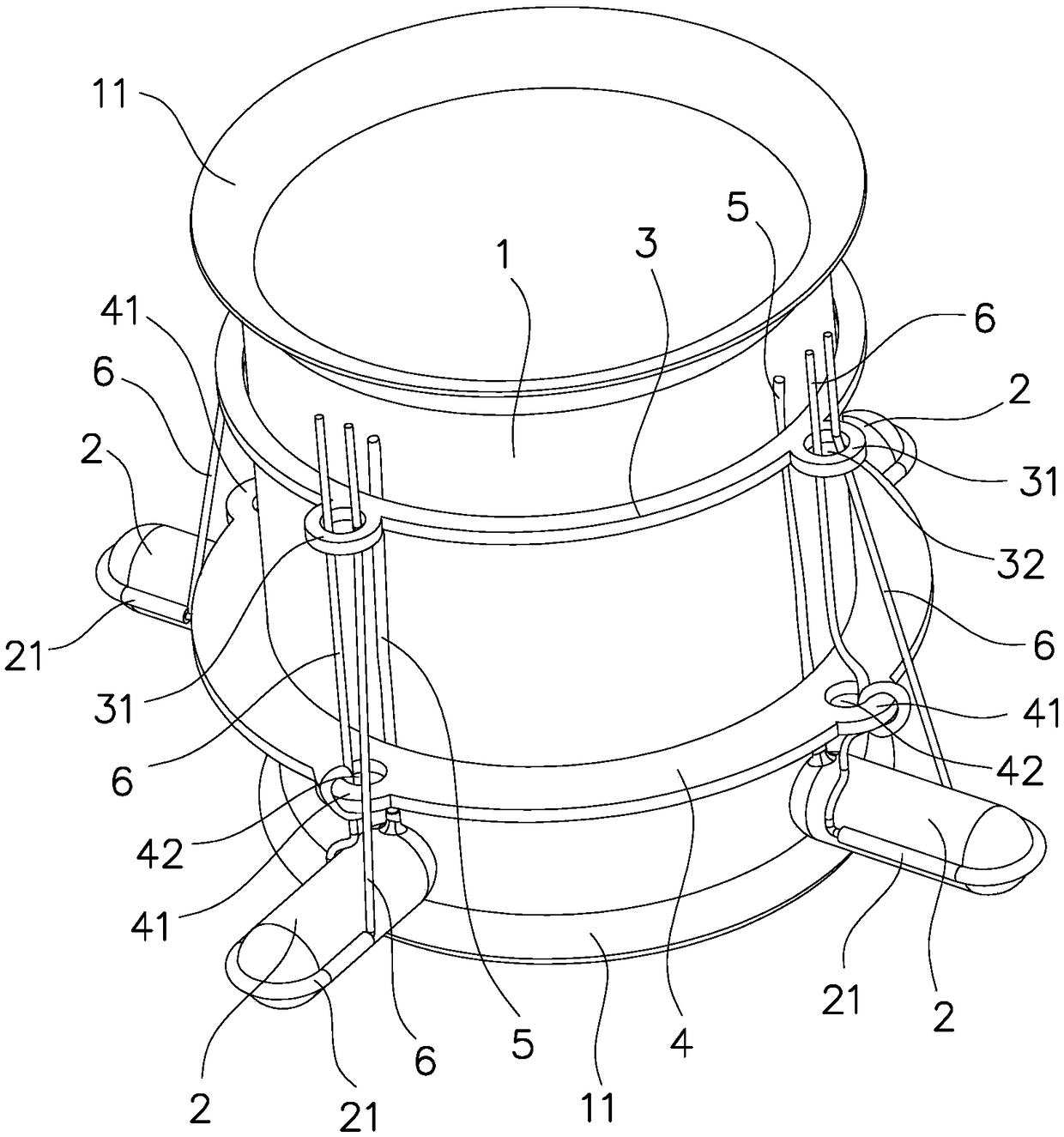 Air-inflation-type cut protection casing without pneumoperitoneum laparoscope