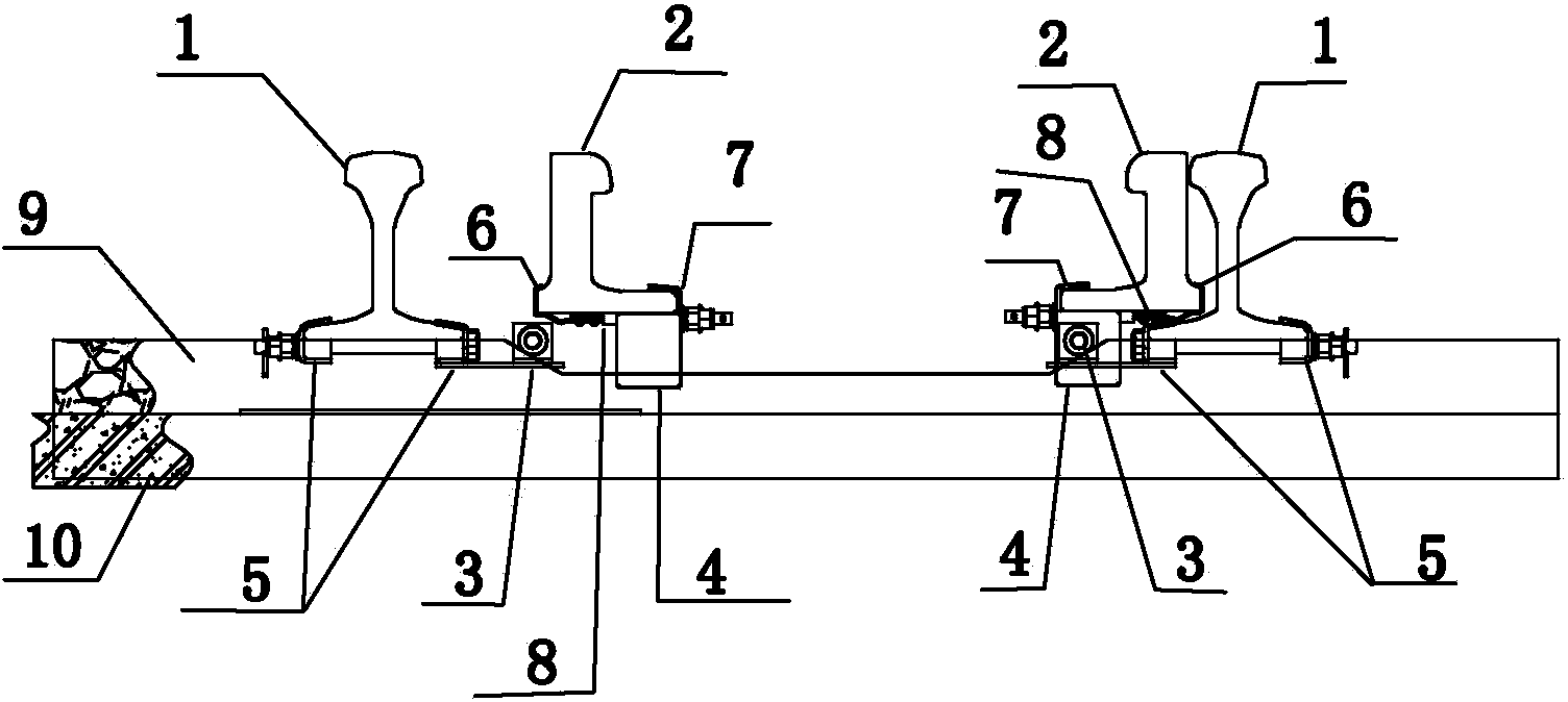 Turnout rail creeping amount monitoring device