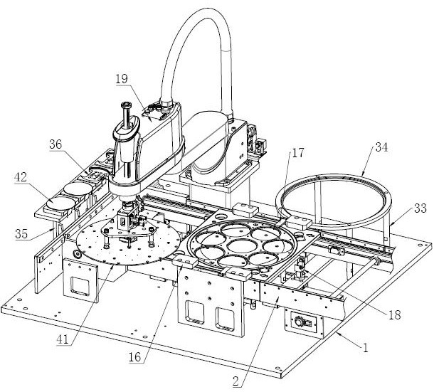 A pick-and-place device for automatic unloading of wafers