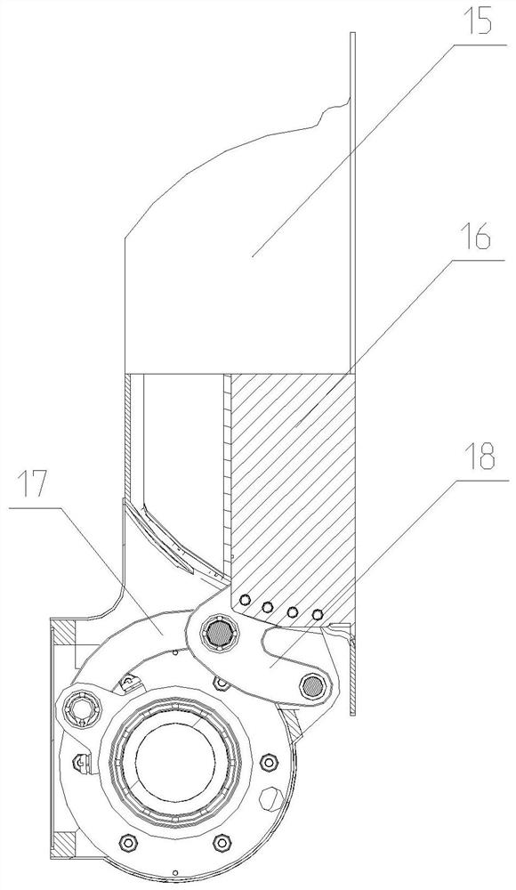 A landing light drive mechanism