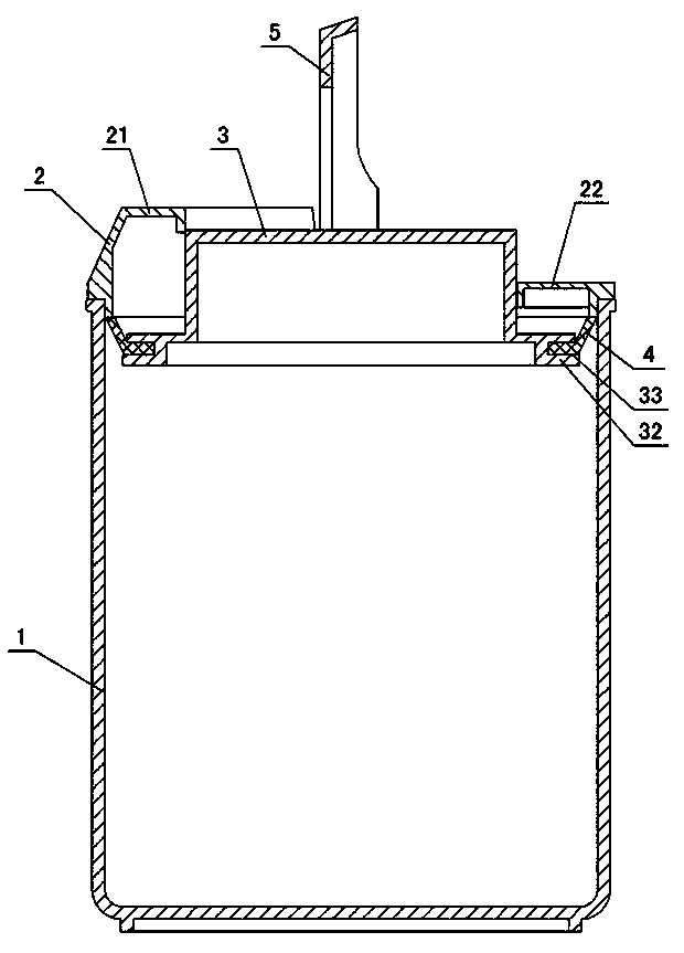 Pulled seal type plastic easily-clamping pot