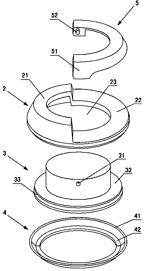 Pulled seal type plastic easily-clamping pot