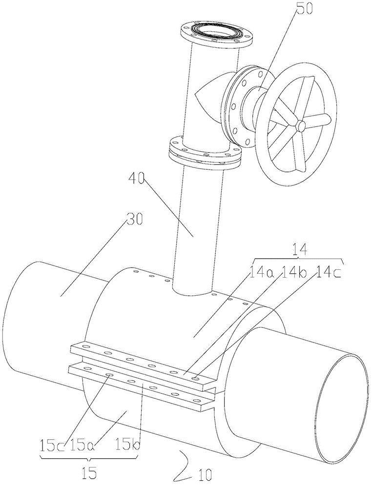 Punching auxiliary device for steel skeleton polyethylene plastic composite pipe