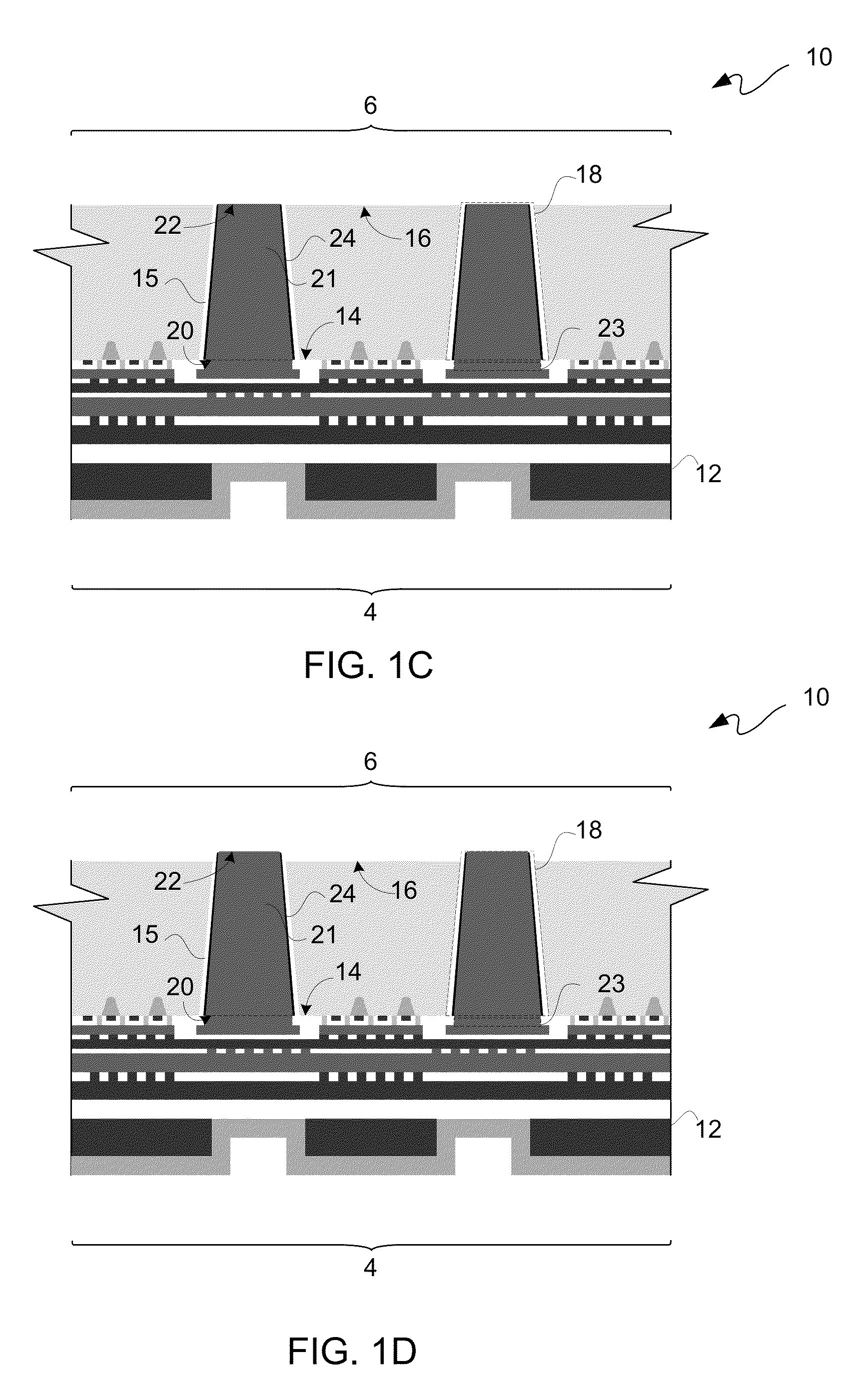 Multiple bond via arrays of different wire heights on a same substrate