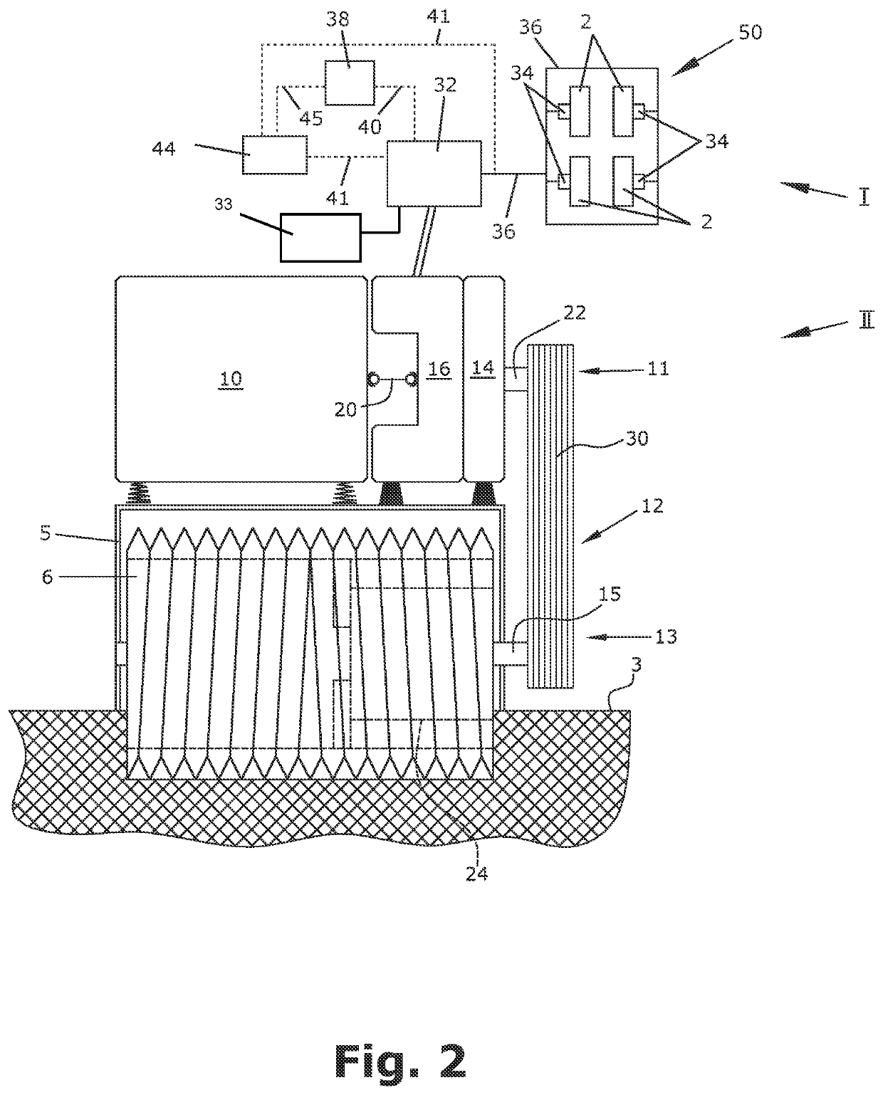 Self-propelled construction machine and method for working ground pavements