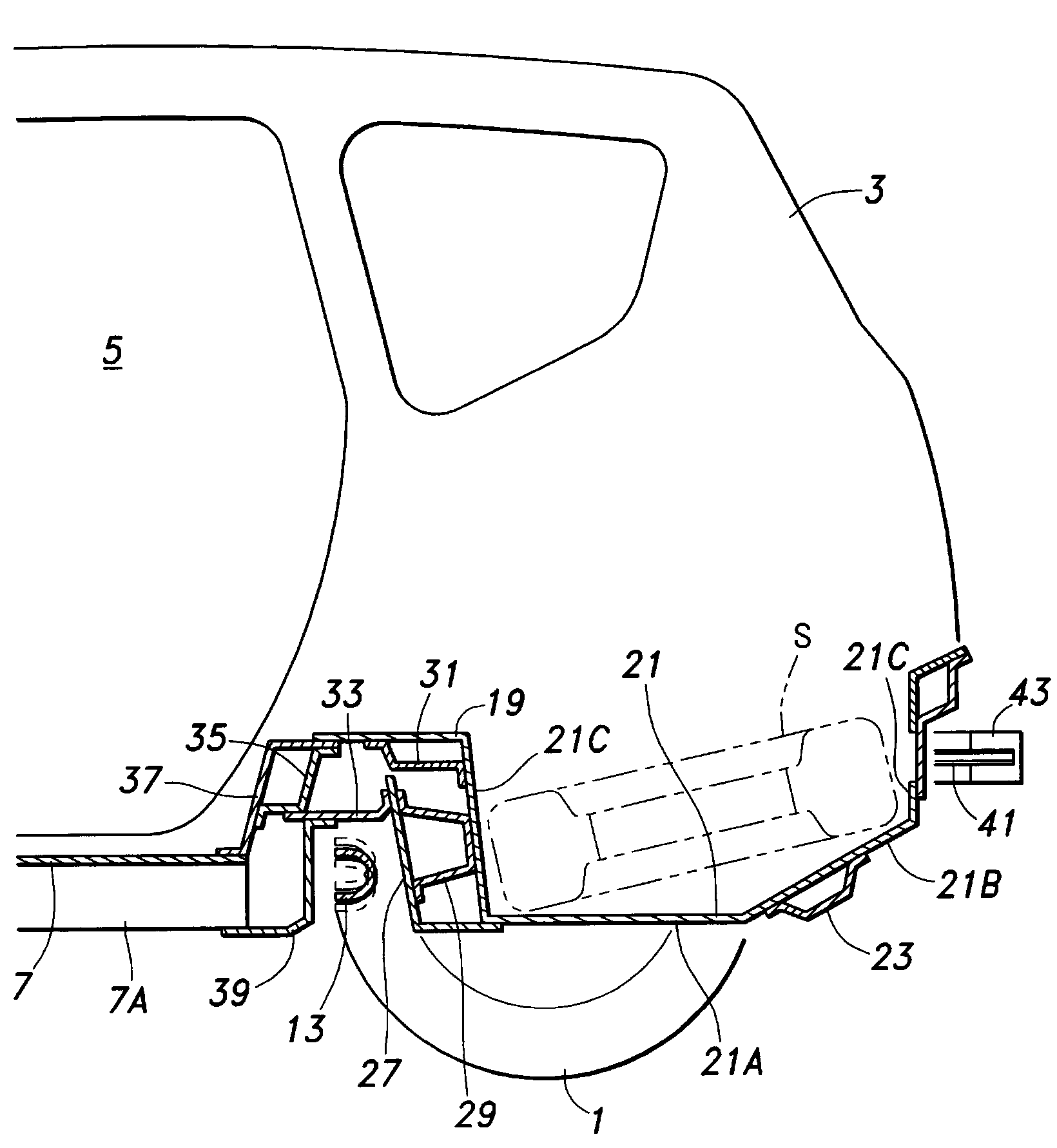 Rear vehicle body structure