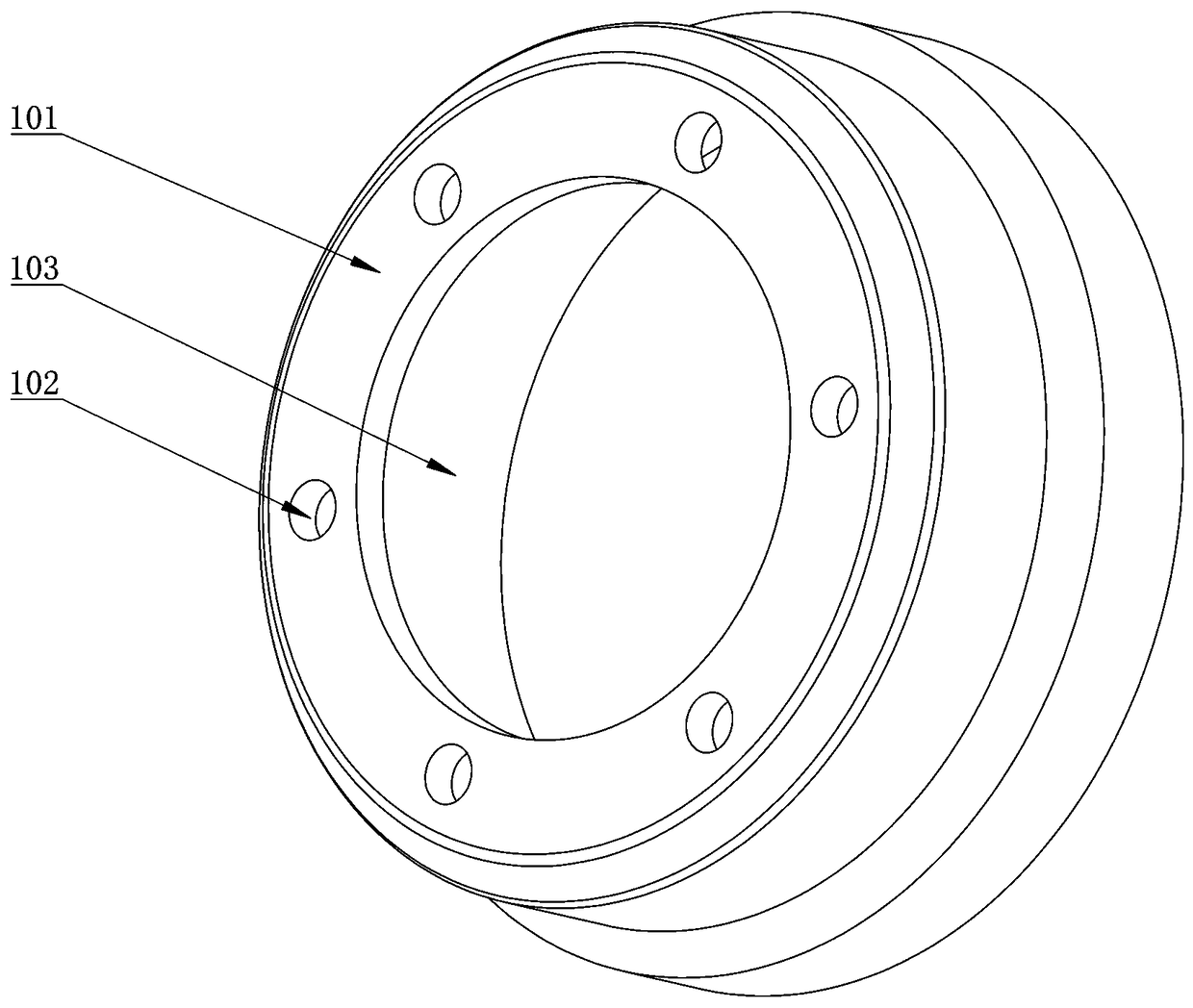 Combined anti-lock brake drum for heavy-duty car