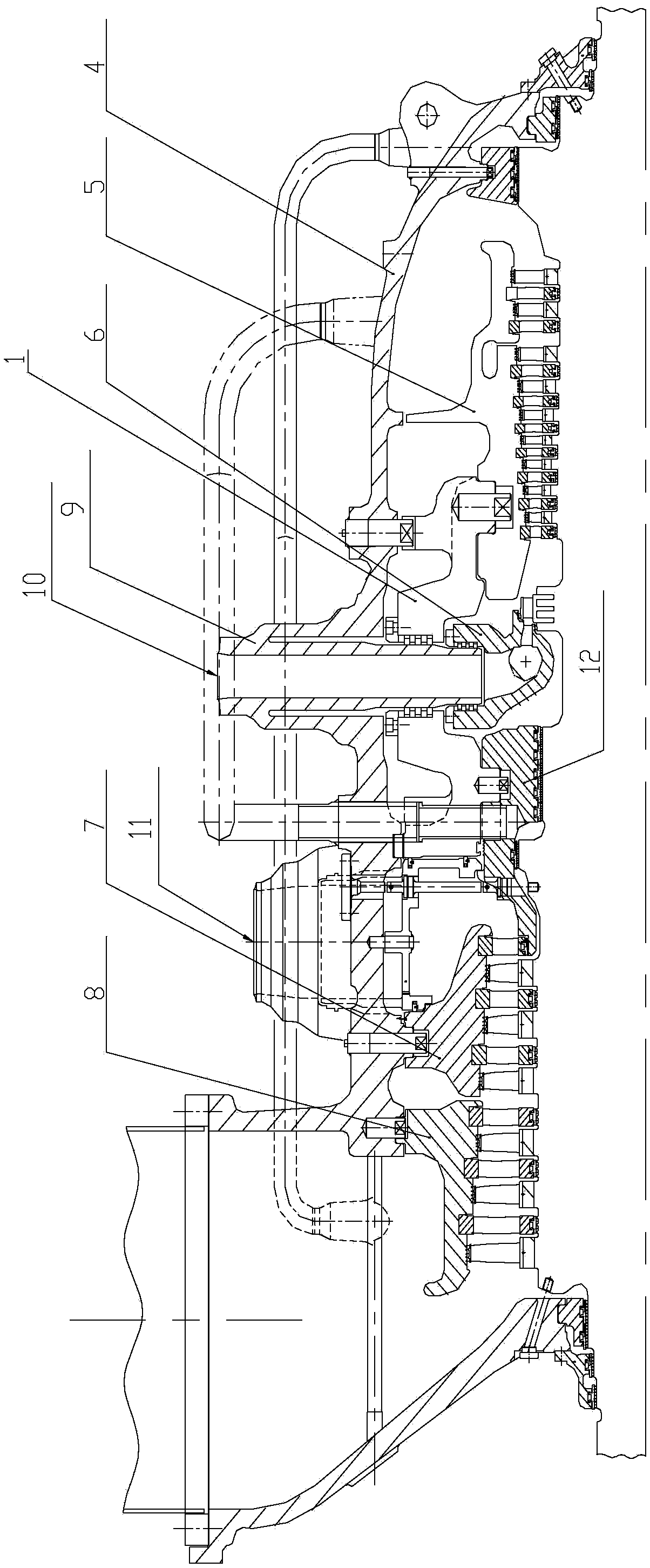 Novel integrated high-medium-pressure internal cylinder applied to supercritical steam turbine