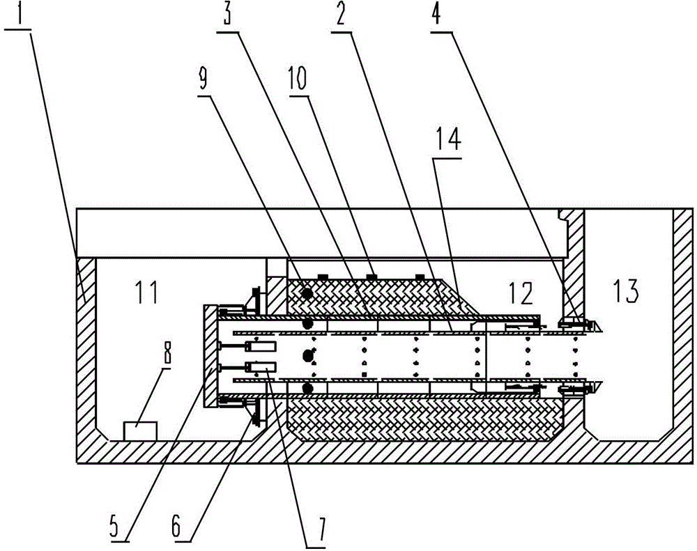 Working well-free heading machine synchronous grouting simulation test platform