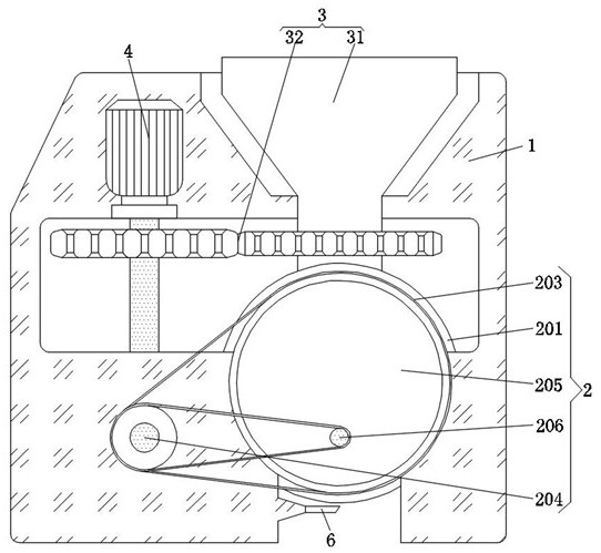 Biomass particle intelligent processing equipment capable of reducing abrasive particle abrasion