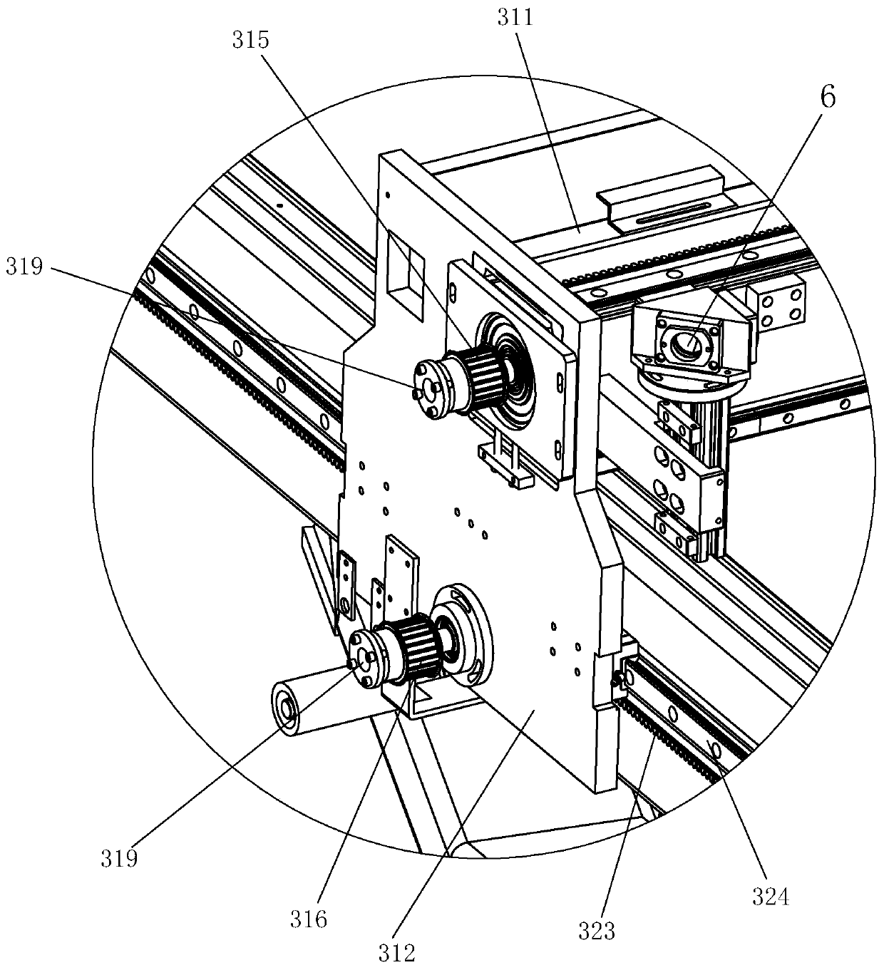 Full-automatic glass laser melting marking equipment and working method thereof