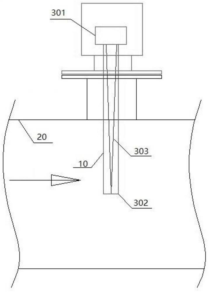 Fluid flow measuring device and measuring method thereof