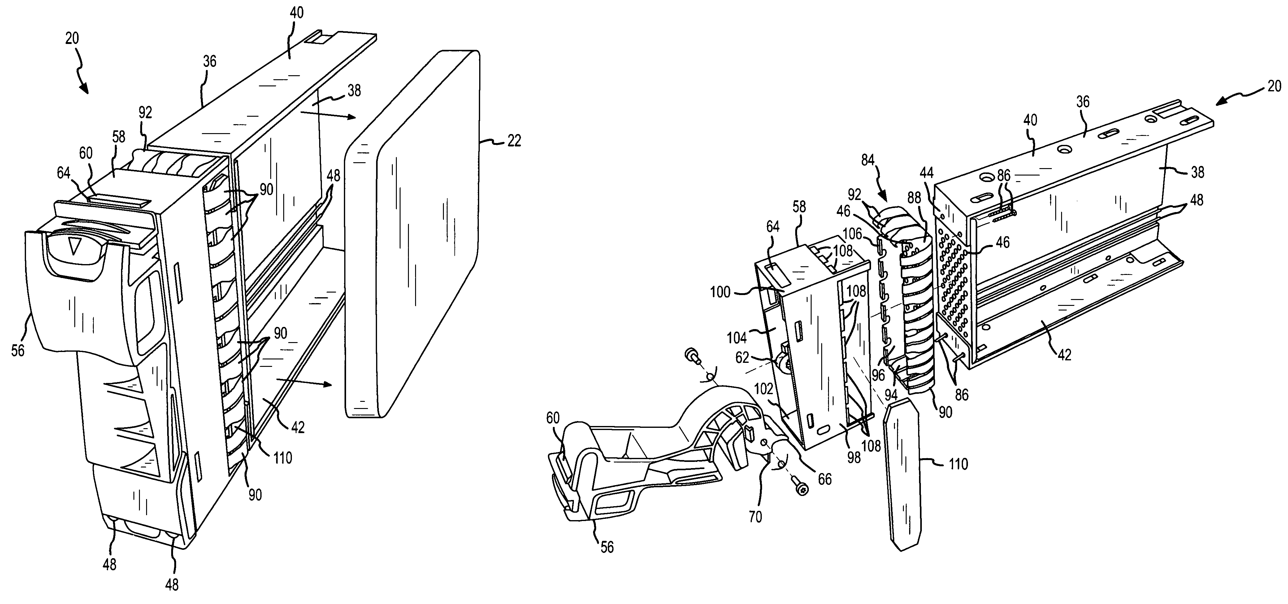 Apparatus and method for inhibiting high-frequency, electromagnetic interference from non-metallic hard disk drive carriers