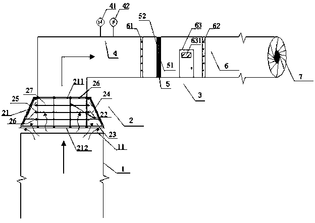 Ventilation air methane (VAM) suction device