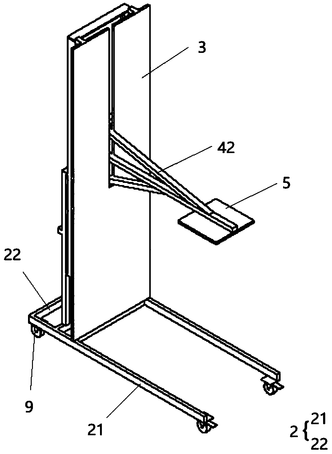 Lifting type lighting equipment testing device