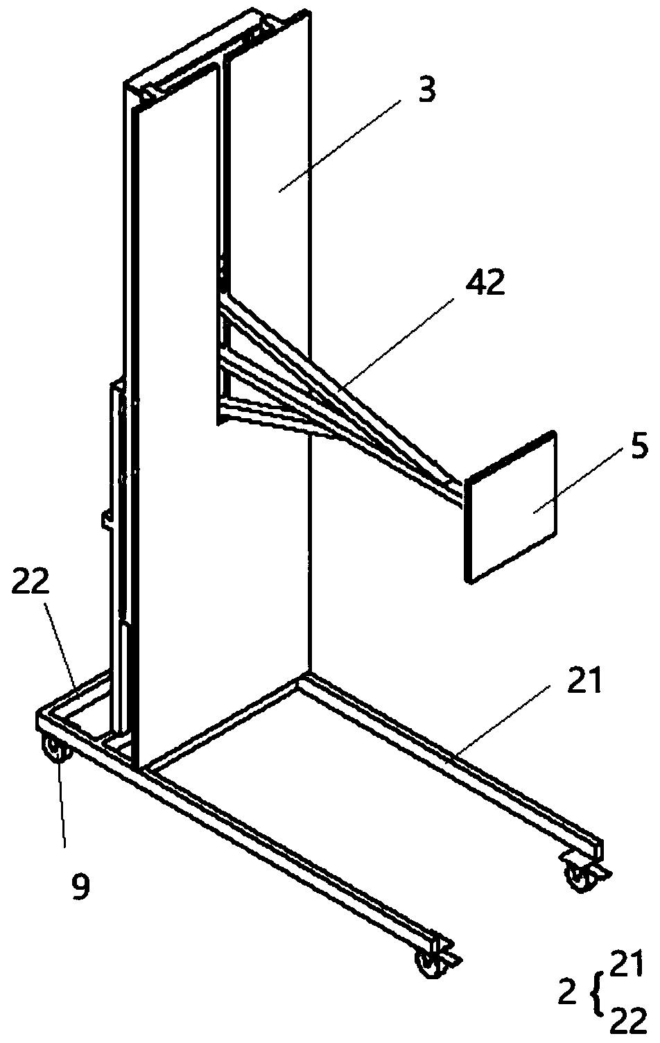 Lifting type lighting equipment testing device