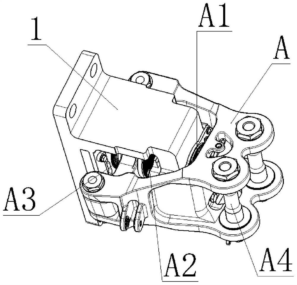 Loading test device for rigid main propeller hub connecting piece