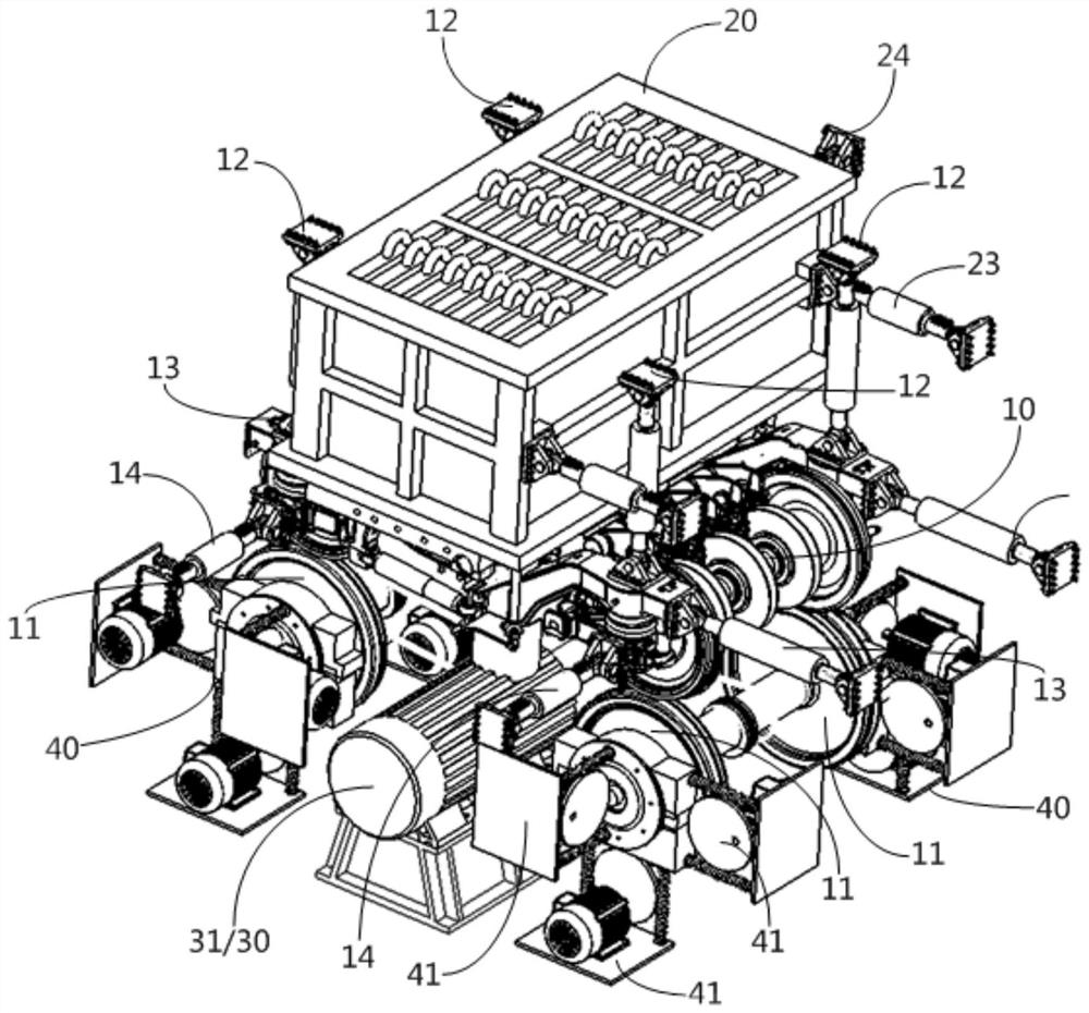 Testing device for wheel track system