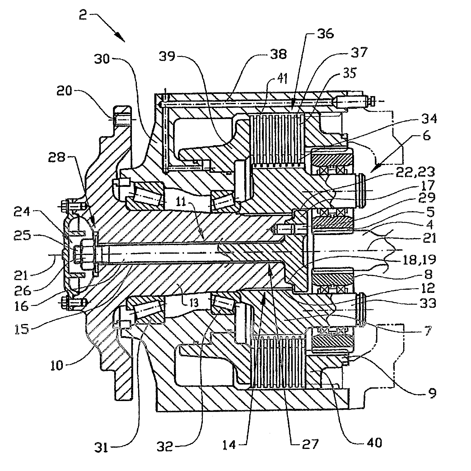 Device for driving a vehicle wheel