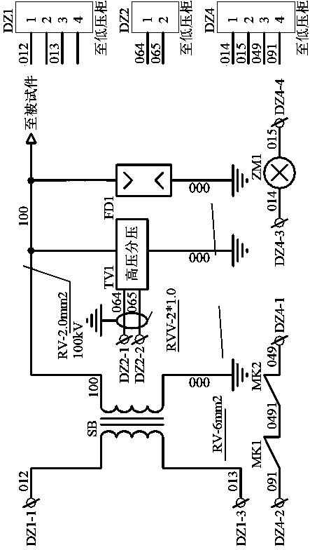 Mobile motor train unit extra-high voltage resistance detecting device