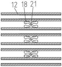 An x-shaped elastic support structure with a socket connector