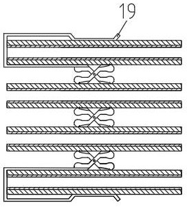 An x-shaped elastic support structure with a socket connector