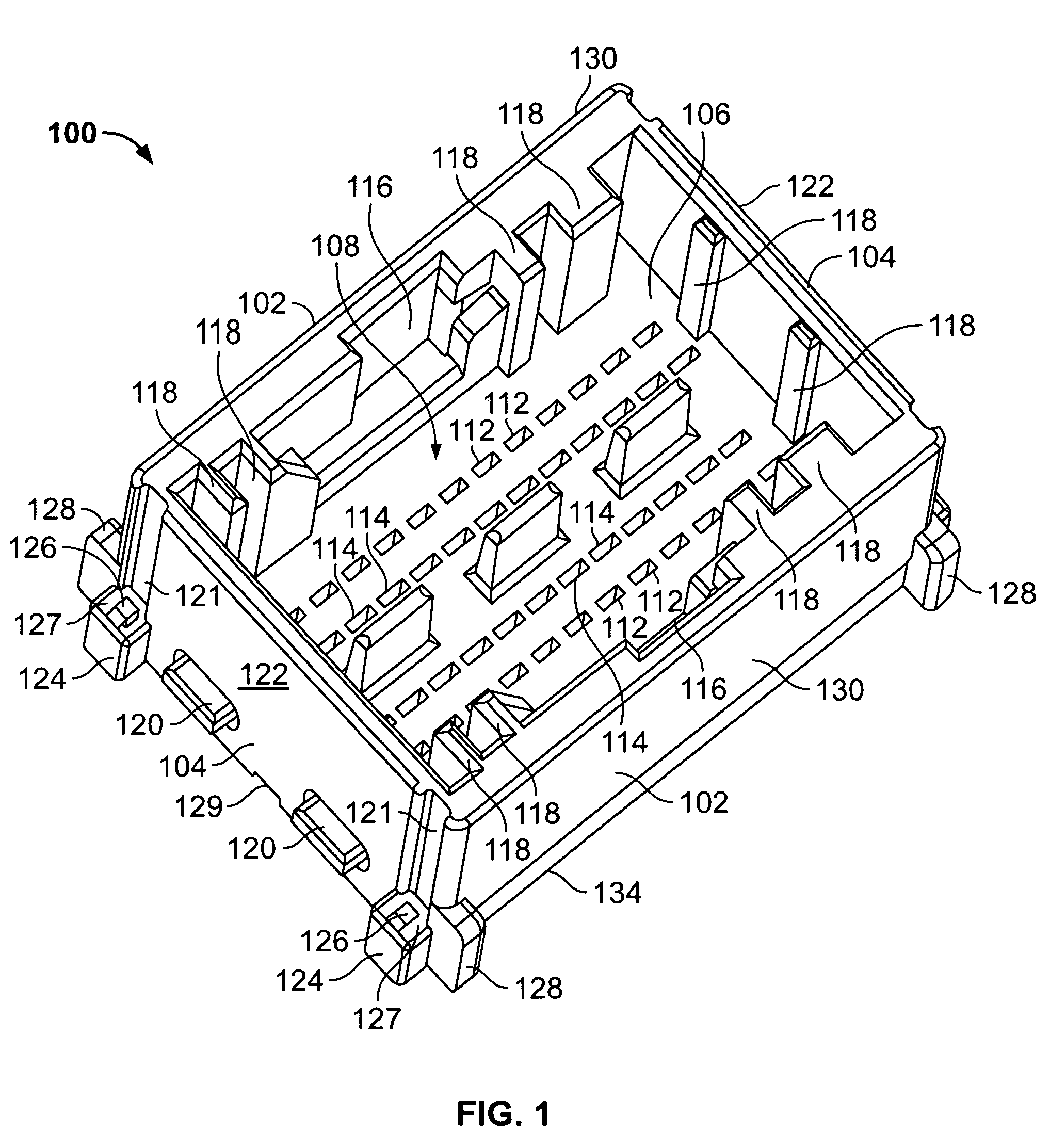 Two piece surface mount header assembly having a contact alignment member