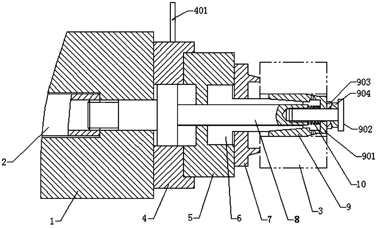 A turning belt automatic rebound floating inner support clamping device