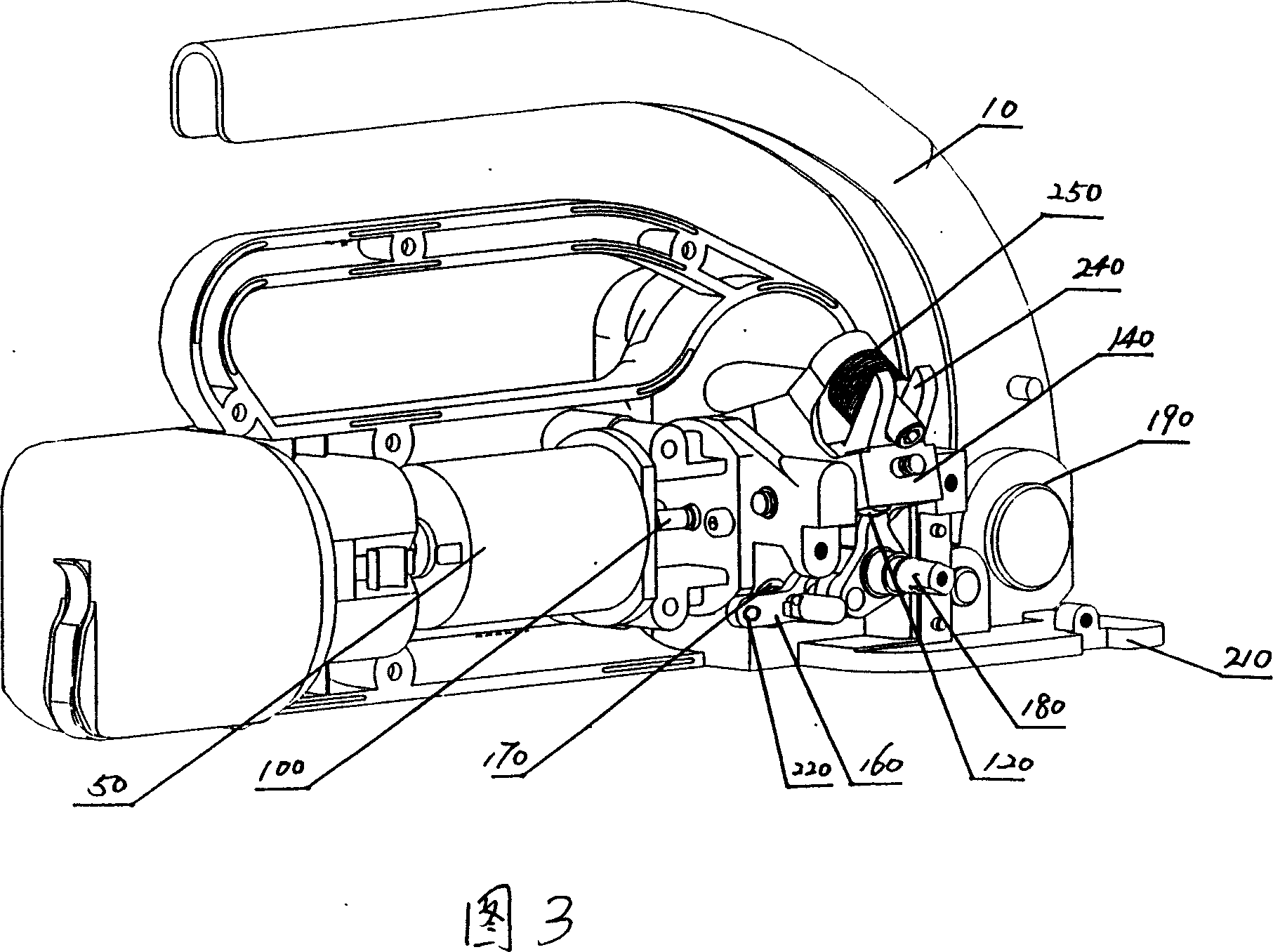 Technique for manufacturing packer with the tape-cutting handle setup independently