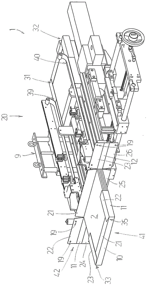 A device for stably gluing one or more cardboard blanks between folded surfaces applied to single or stacked ceramic tiles