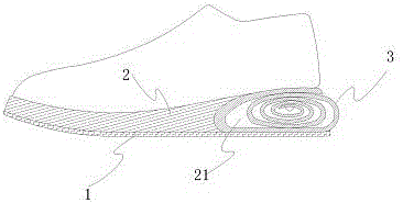 A shoe sole with adjustable shock-absorbing effect and a shoe with the shoe sole