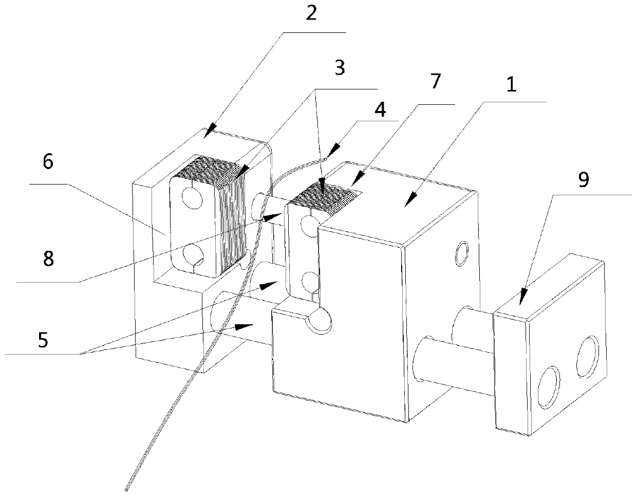 Motor excitation coil insulating layer breaking device