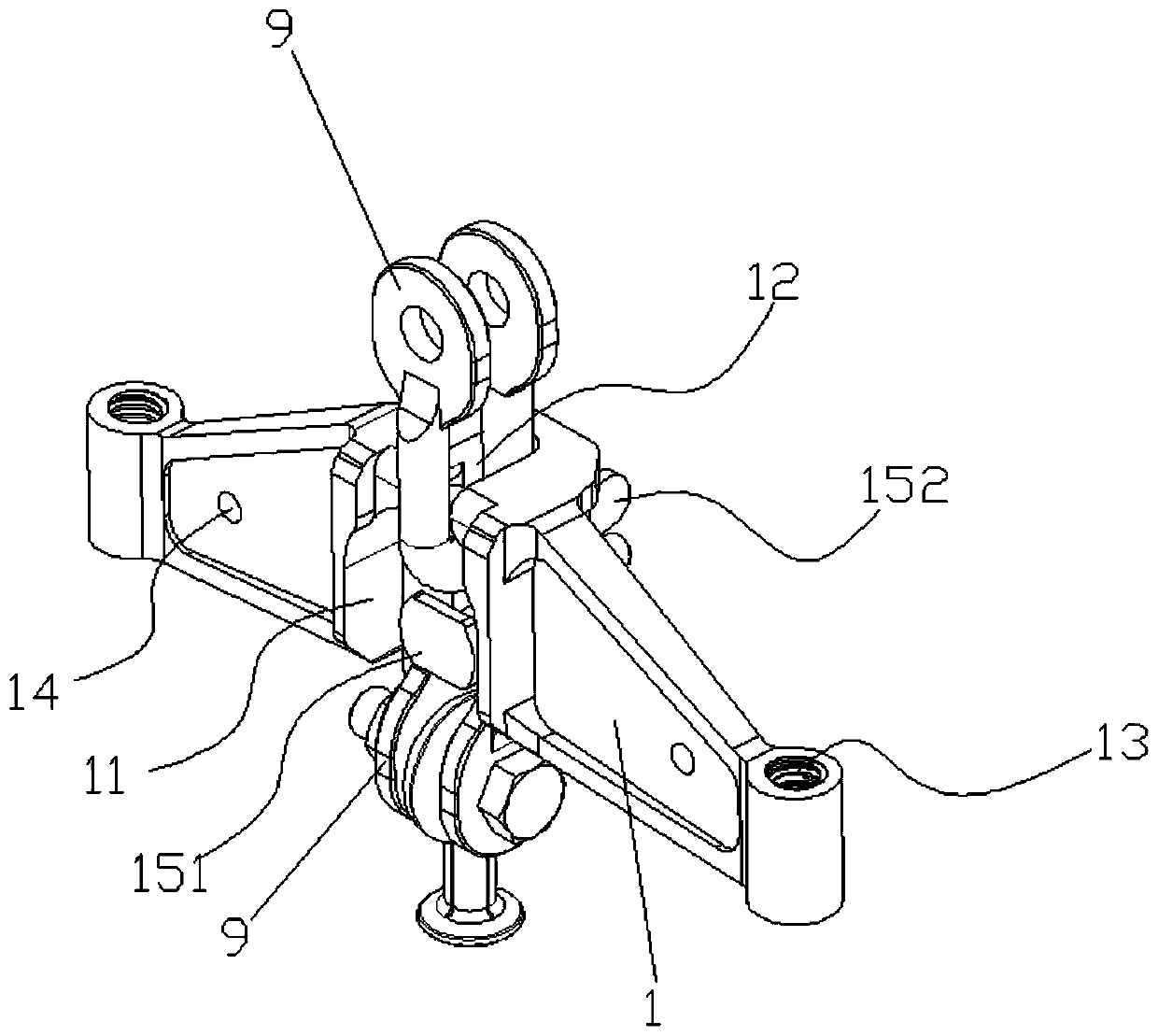 35KV strain insulator string replacement device and operation method thereof