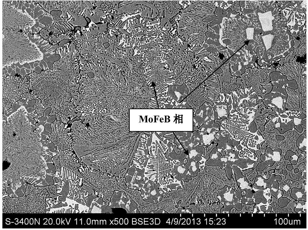 Powdered alloy material for Fe-based non-magnetic clad layer