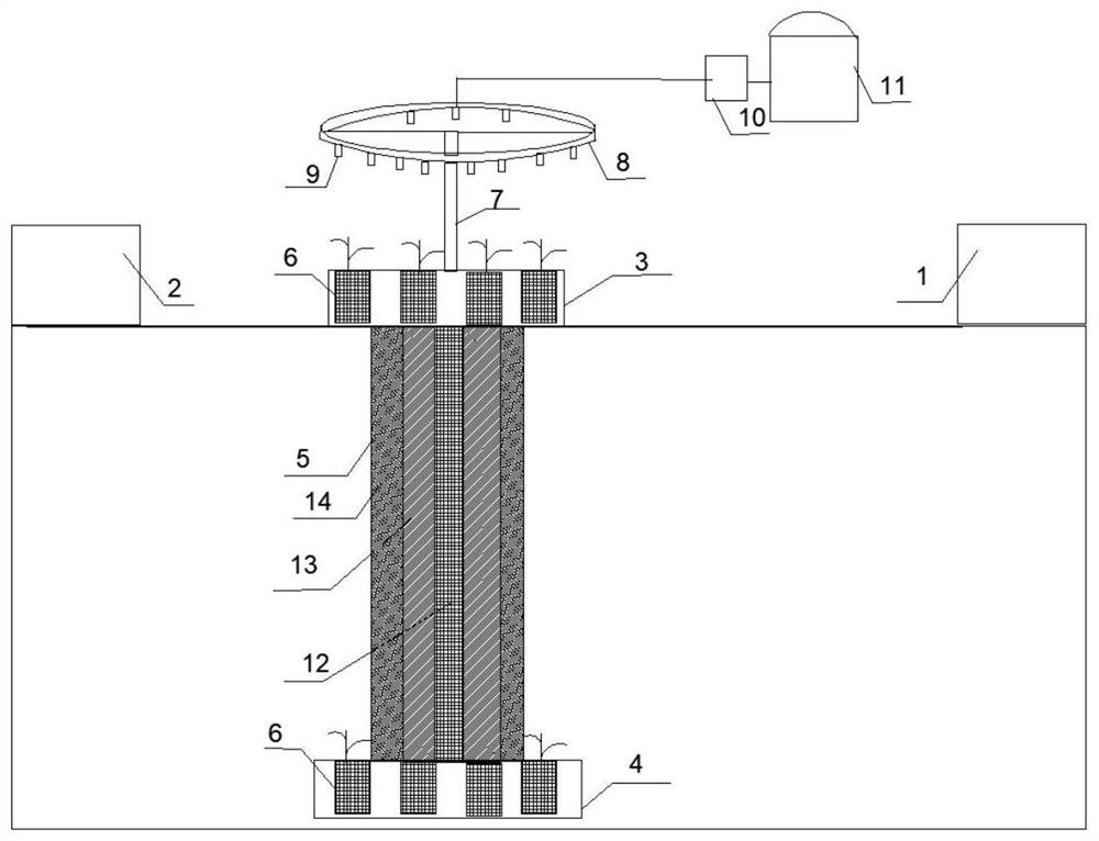 Heavy metal polluted water remediation device