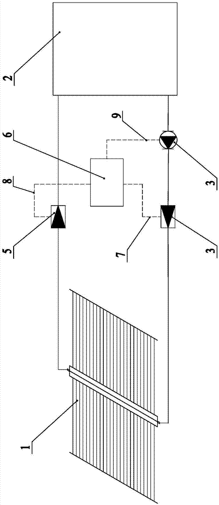 Automatic leakage warning device of solar water heating system