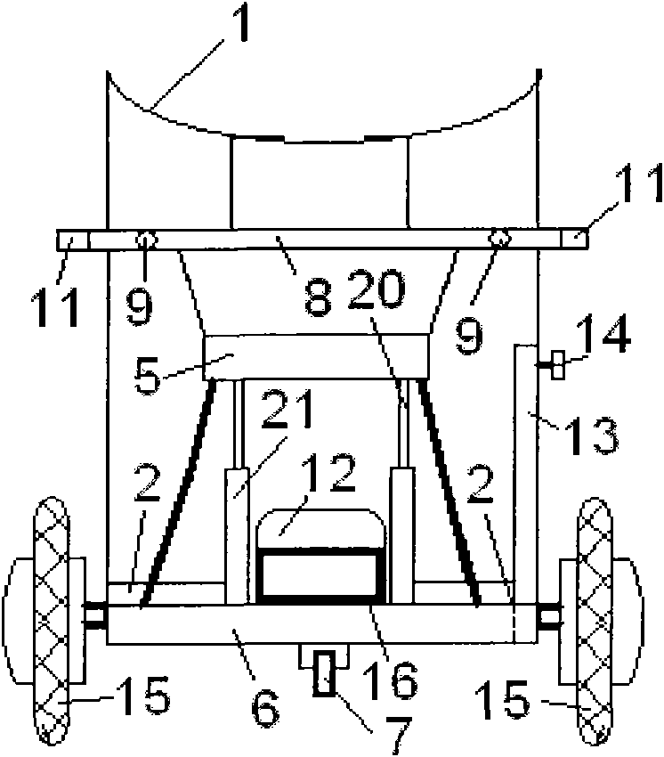 Electric barrow convenient for relieving bowels, carrying patients, inhaling oxygen, infusing solution and supporting abdomens