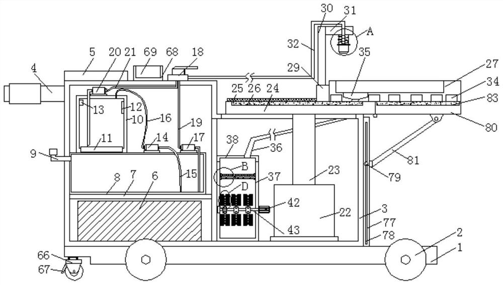 A kind of medical trolley convenient for patients to wash hair and care