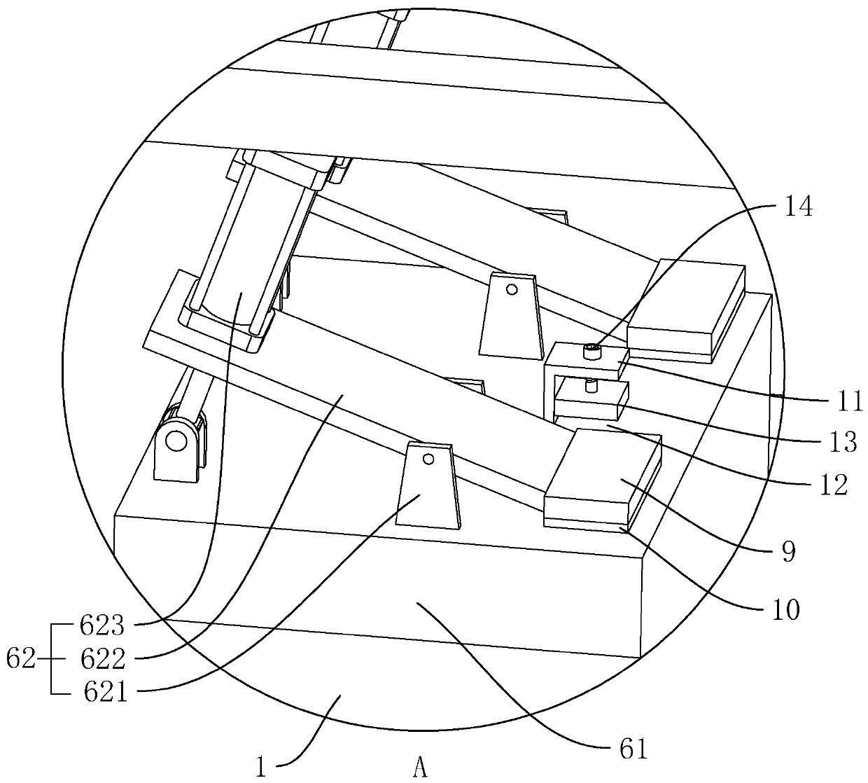 Steel plate leveling device