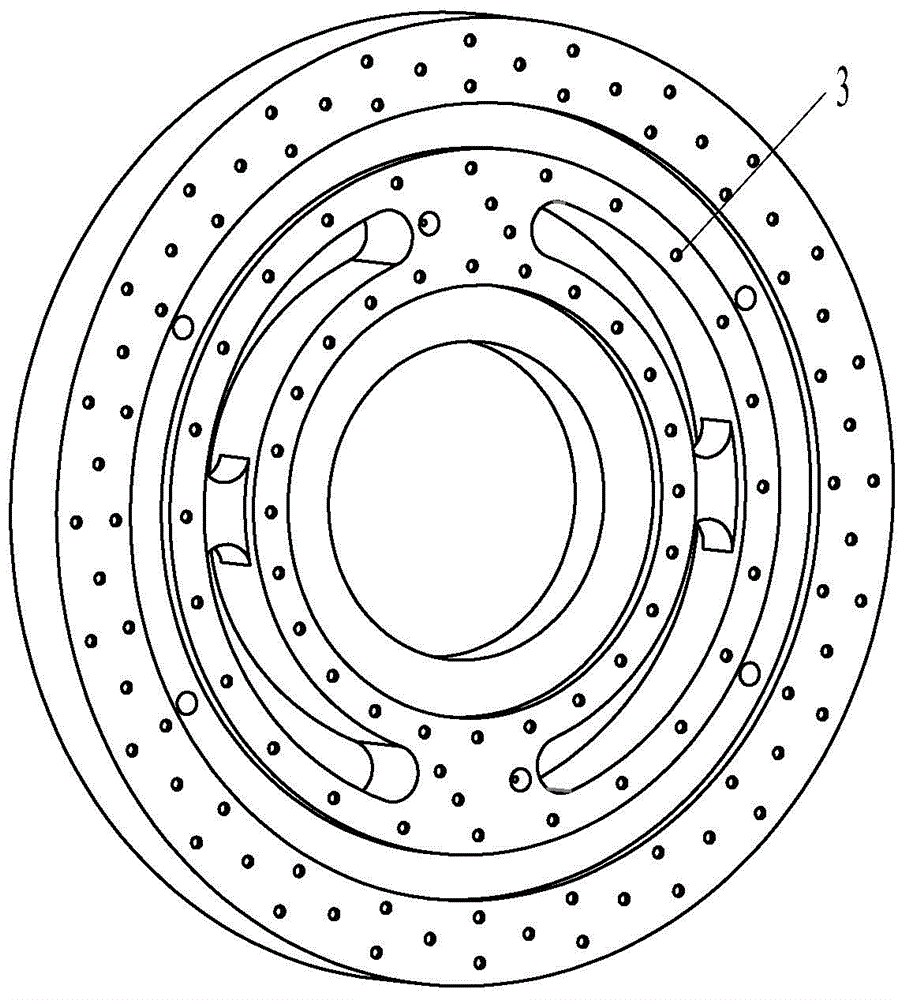 Distribution friction pair of high-pressure seawater axial piston pump with bionic non-smooth surface