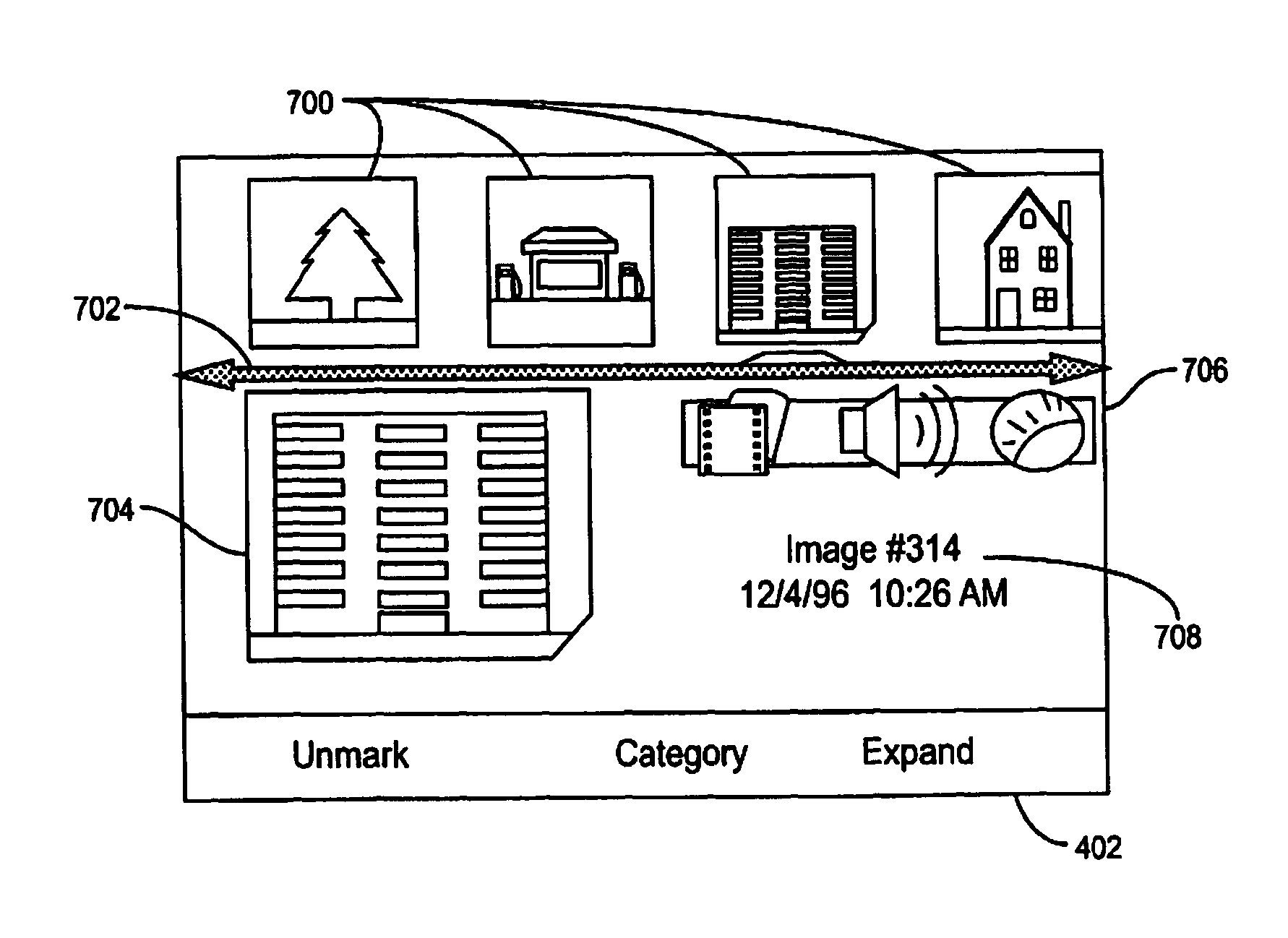 Method and apparatus for correcting aspect ratio in a camera graphical user interface