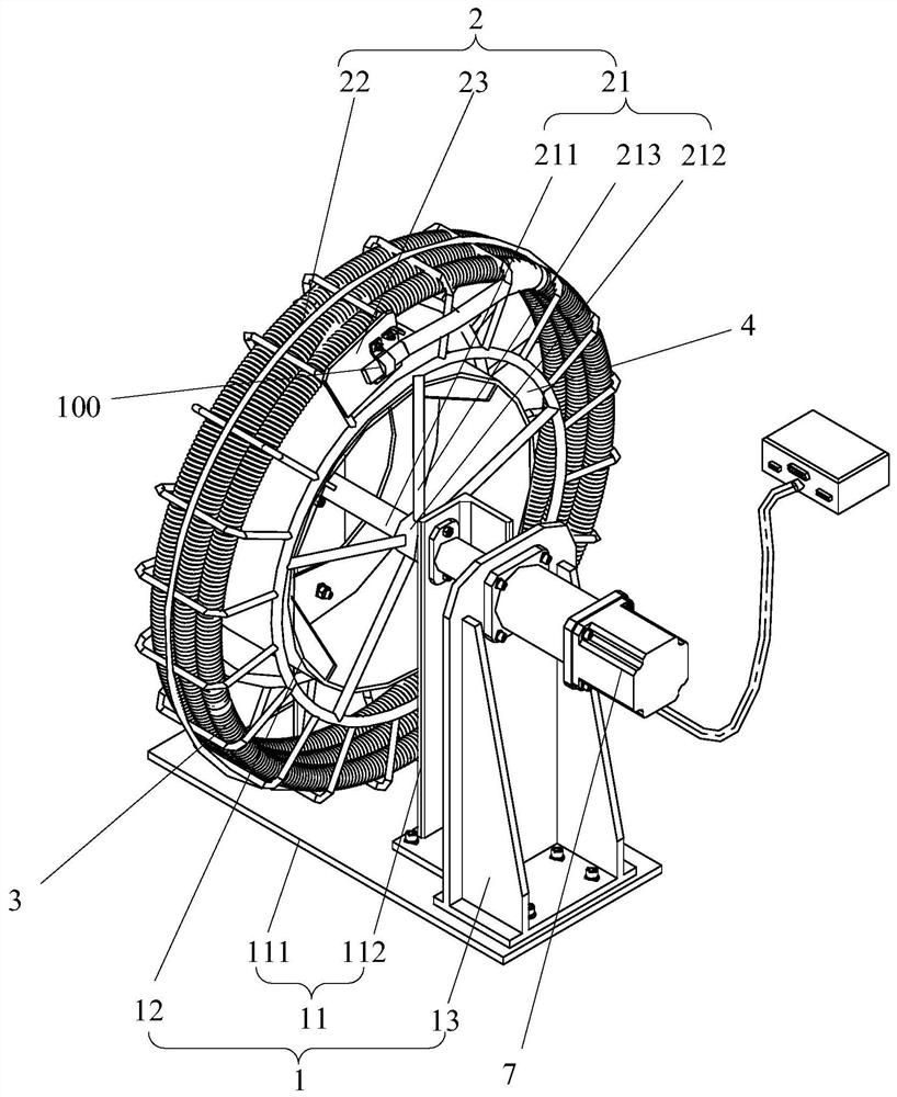 Cable rotating device