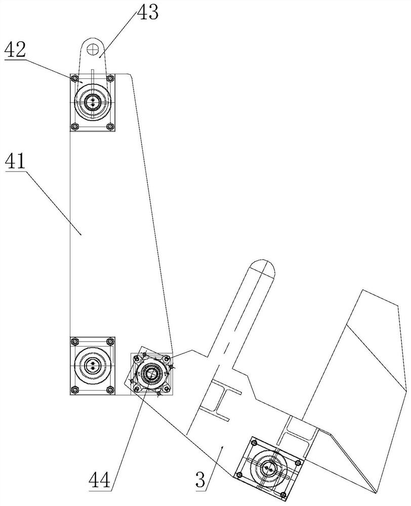 Feeding device with feeding vehicle linked with receiving tower cover