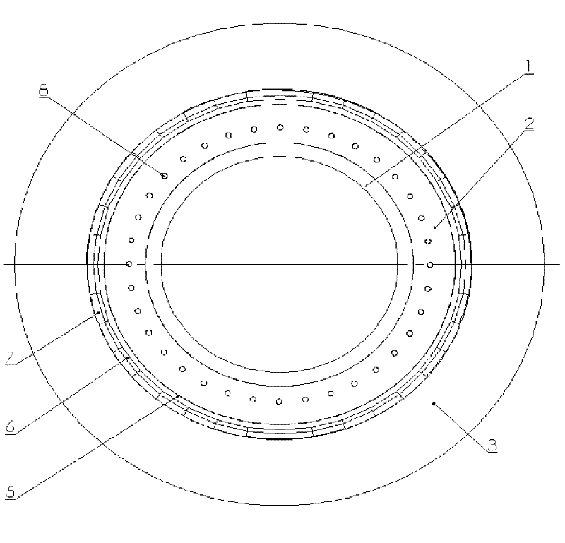 Prestressed wire winding recipient