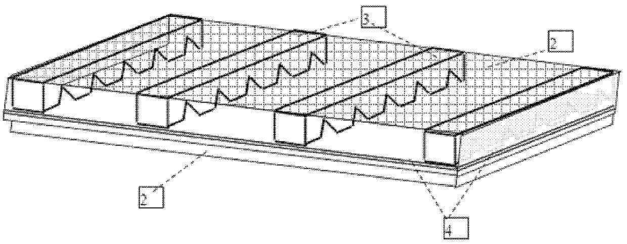 Concrete crack-resistant grid template and production method thereof