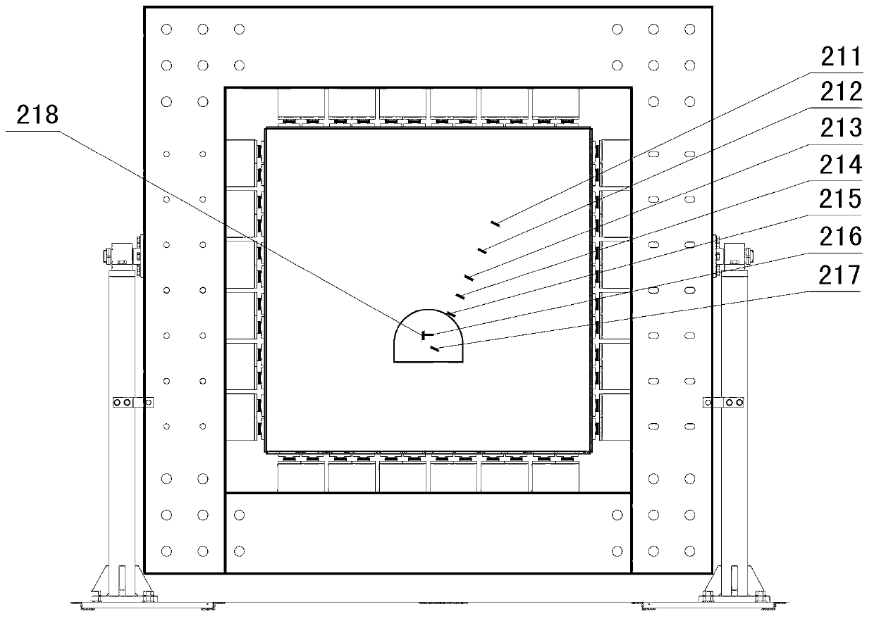 Method for simulating roadway rock burst based on coaction of static load and blast load