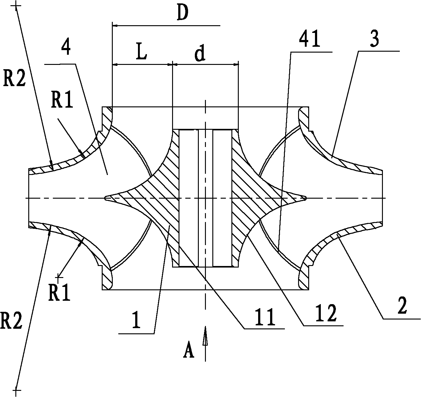 Top-level impeller on condensate extraction pump for nuclear power station