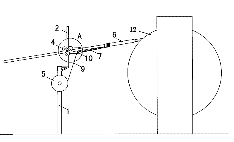 Mechanical coiling longitudinally wrapping paper tape device