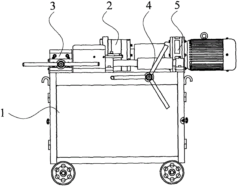 Novel steel bar rib stripping and rolling thread machine tool and machining method thereof