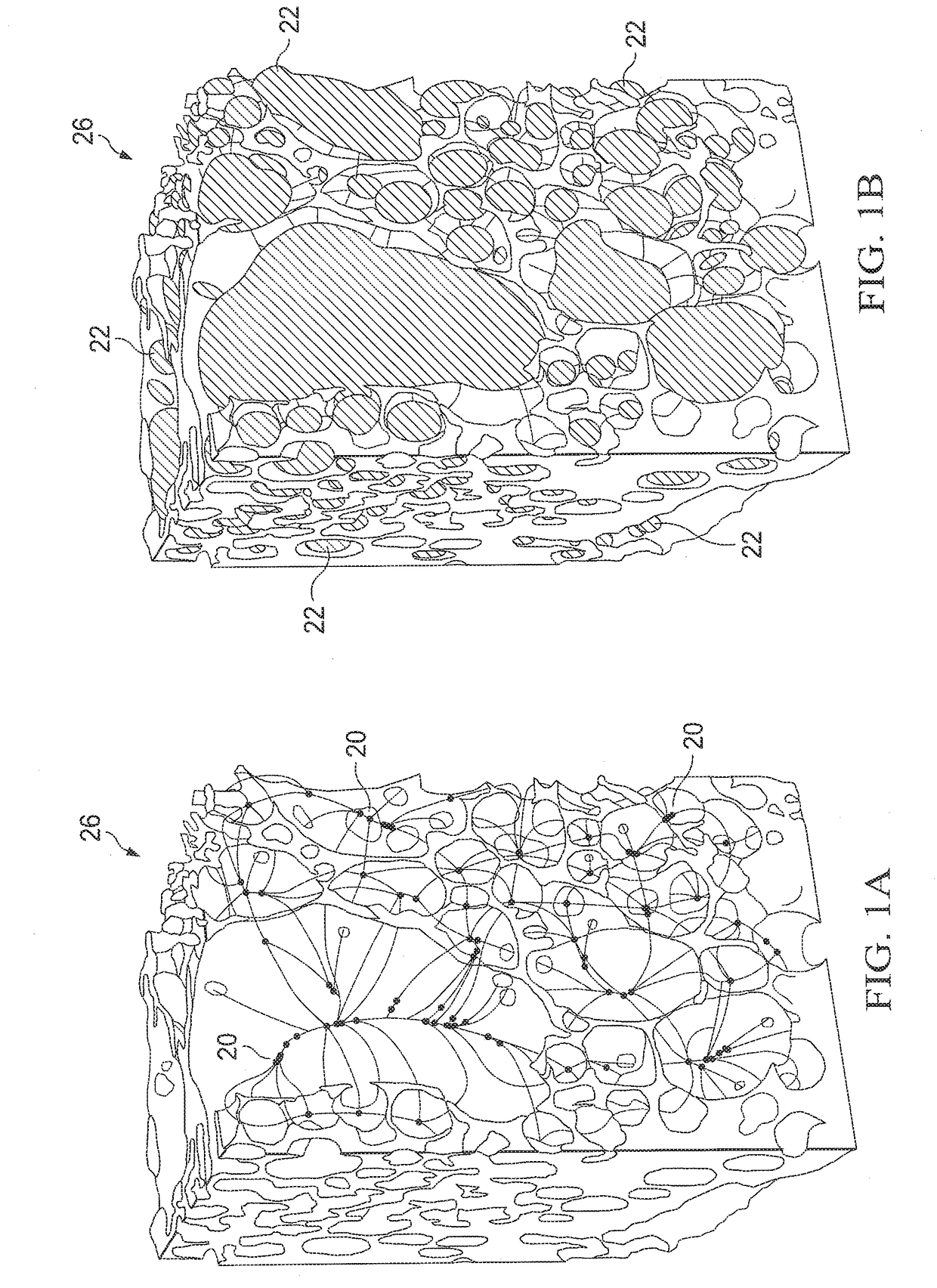 Measuring connectivity between different pore types in porous media